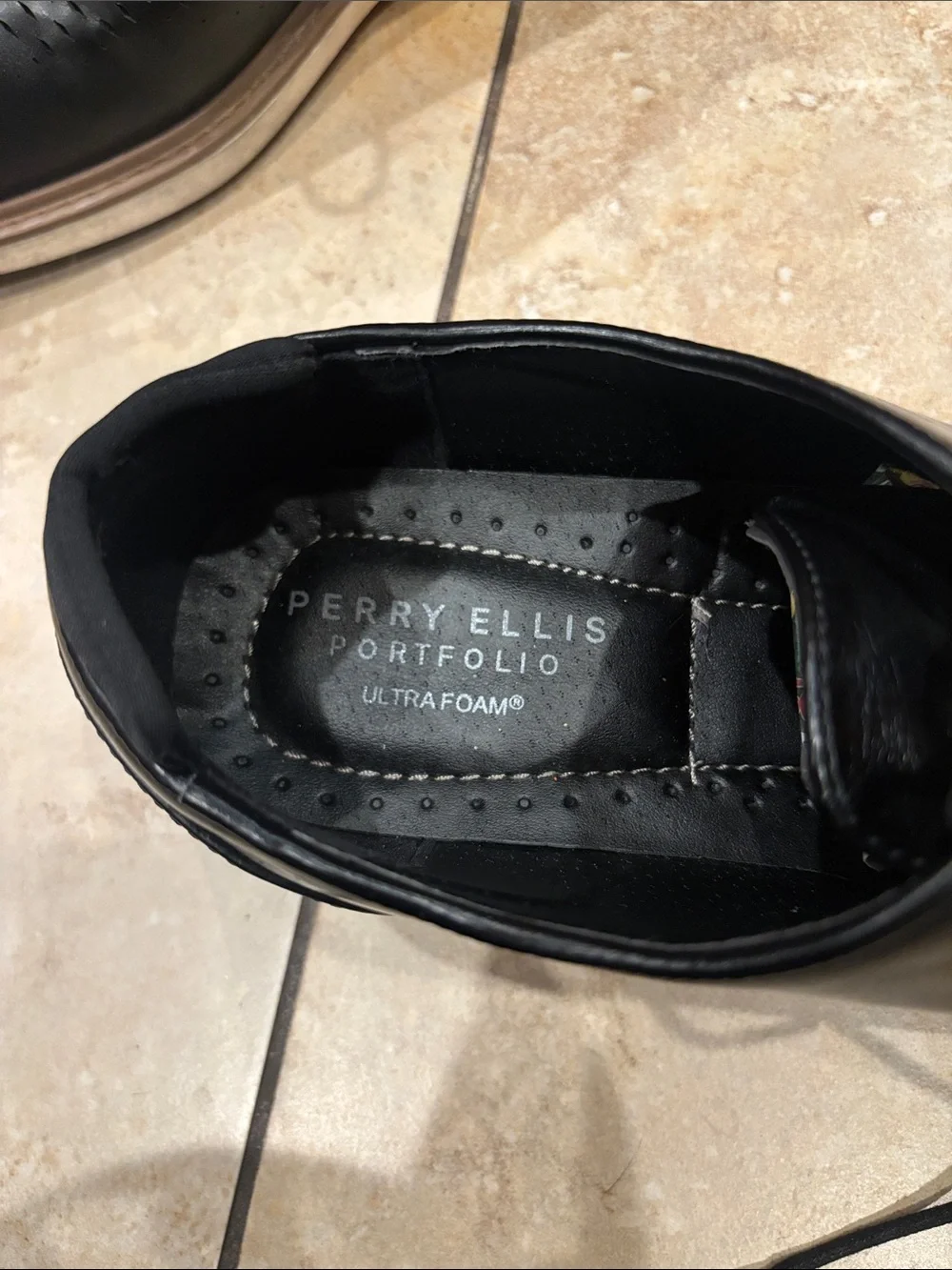 Perry Ellis Portfolio ultra FoamBlack Men's Lace-Up Dress Shoes size 10